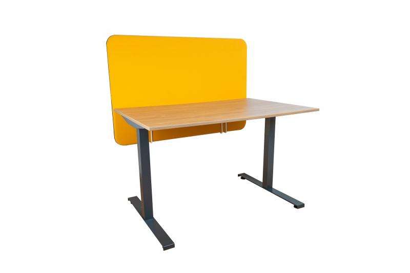 ErgoFix íróasztal, antracit lábszerkezettel, 160 cm, juhar asztallap